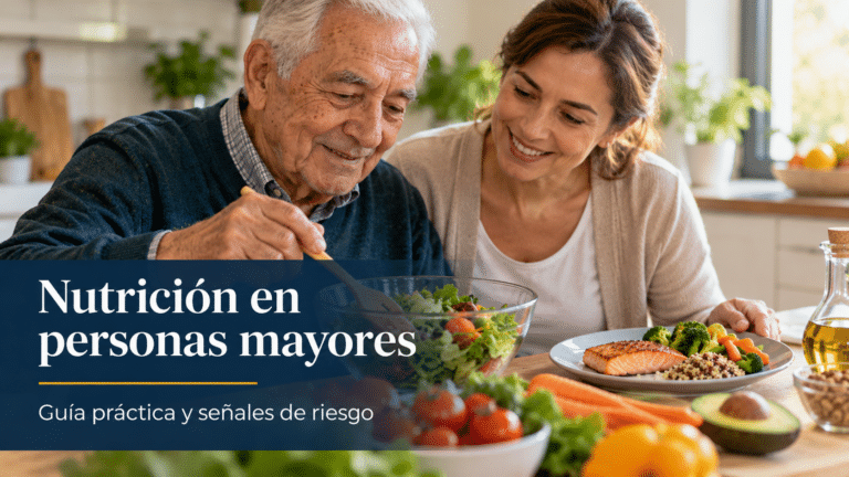 Nutrición en personas mayores - Guía práctica y señales de riesgo