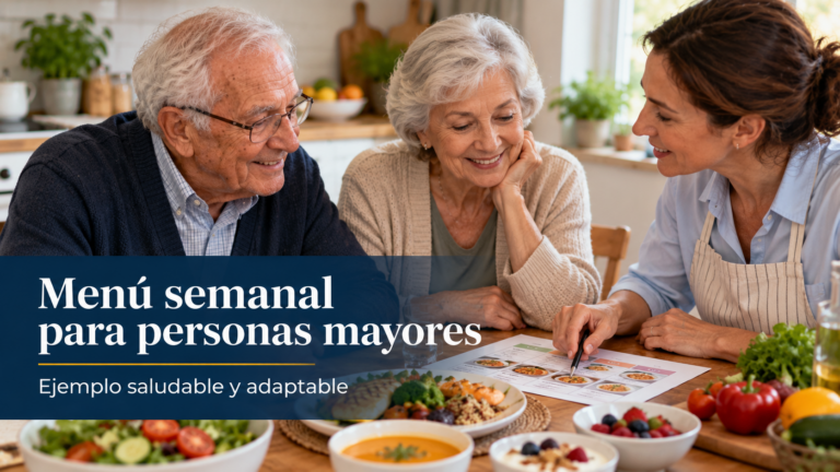 Menú semanal para personas mayores - Ejemplo saludable y adaptable